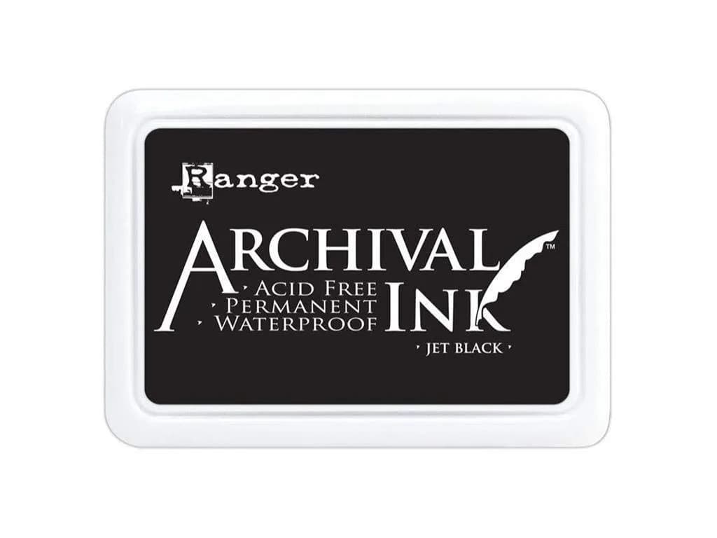 Ranger Liquid Ink Pad Jumbo Jet Black | Archival Quality for Scrapbooking & Stamping - main product image