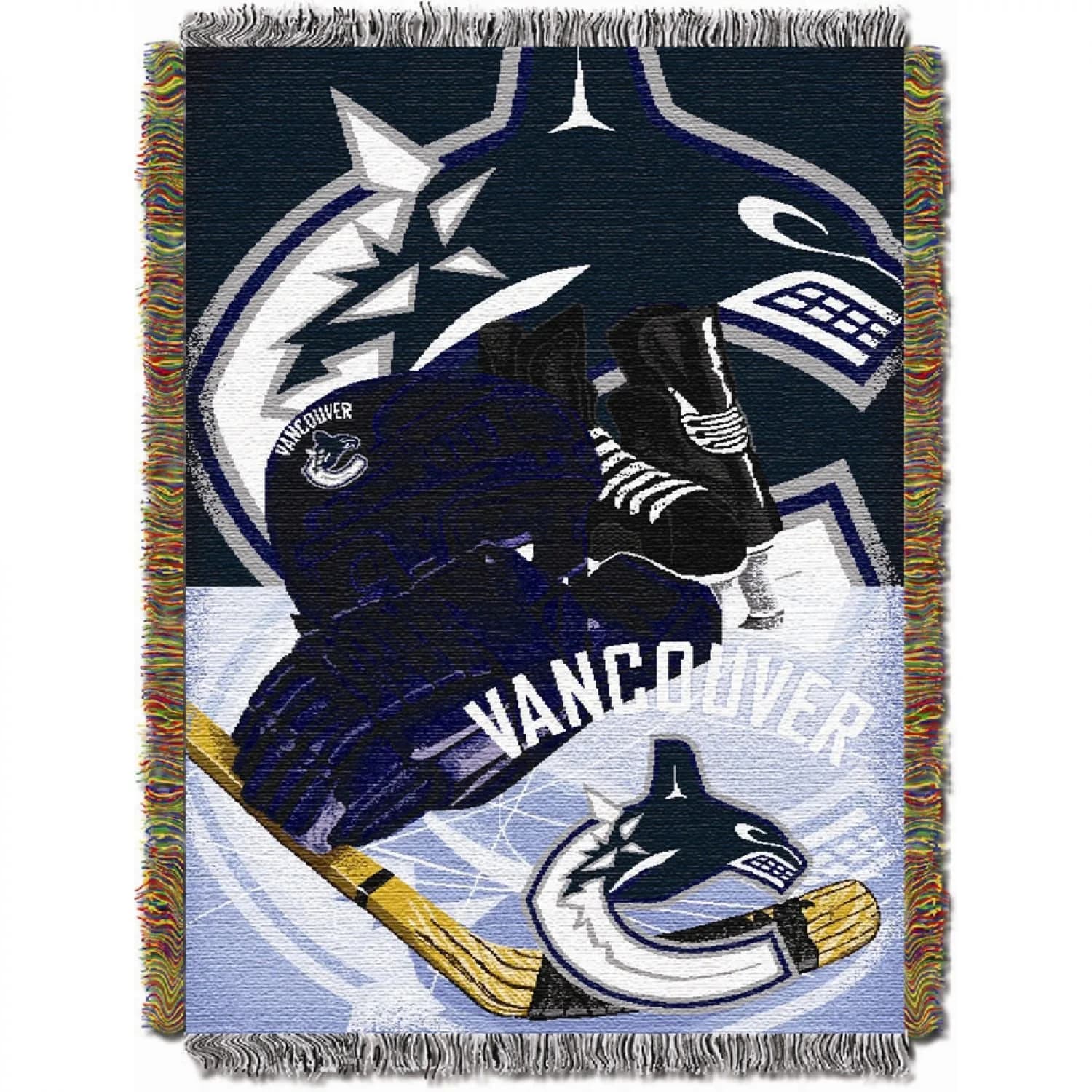 Northwest Vancouver Canucks Woven Tapestry Throw Blanket 48" x 60" | Home Ice Advantage