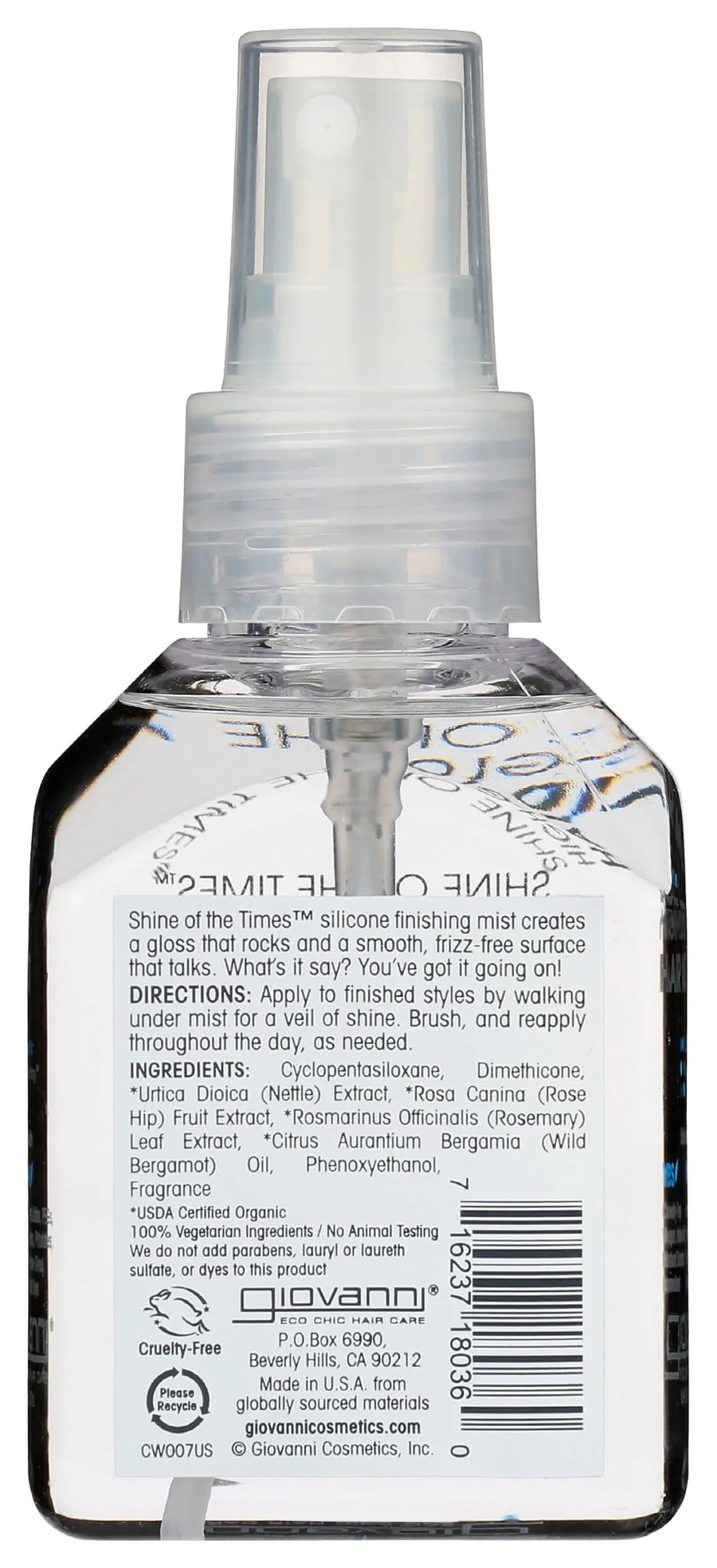 GIOVANNI Shine of the Times Finishing High-Gloss Hair Mist 127ml (4.3 fl oz) | Seals Style & Smooths Frizz - view 2