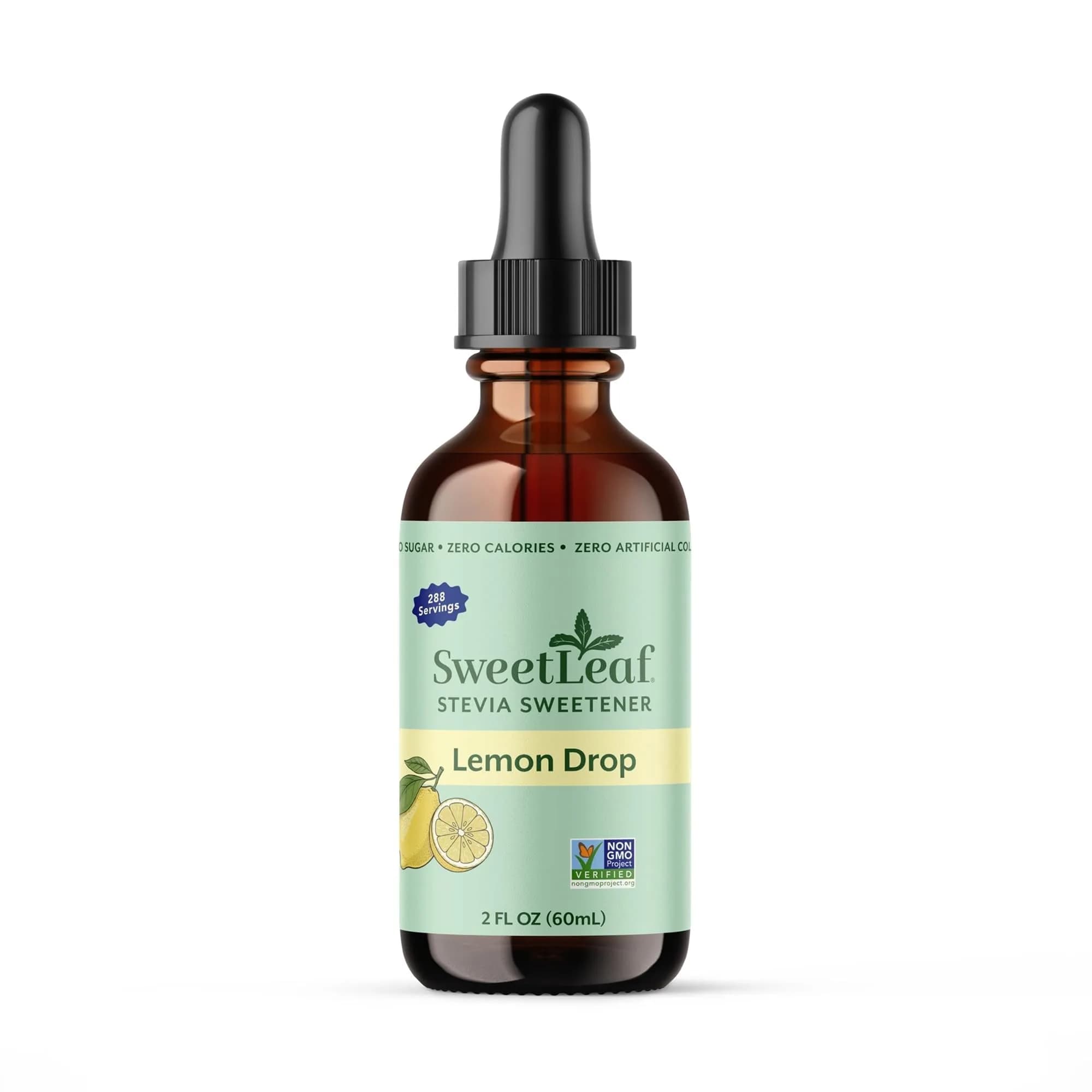 SweetLeaf Stevia Drops Liquid Sweetener, Lemon Drop - 2 Fl Oz | Zero Calorie, Natural Flavor, Keto Friendly — Lemon