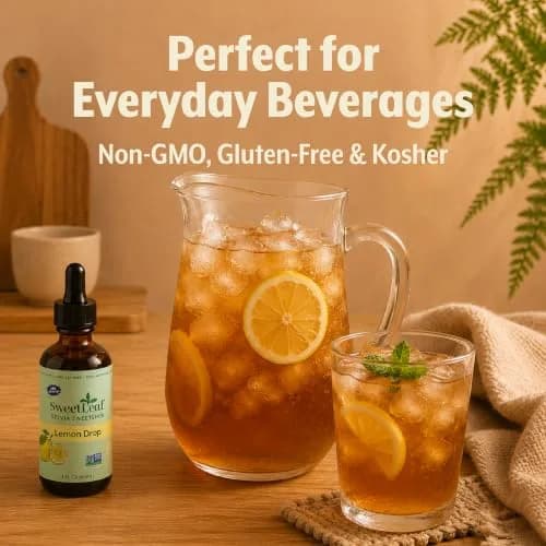 SweetLeaf Stevia Drops Liquid Sweetener, Lemon Drop - 2 Fl Oz | Zero Calorie, Natural Flavor, Keto Friendly thumbnail 7
