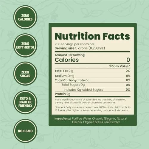 SweetLeaf Stevia Drops Liquid Sweetener, Lemon Drop - 2 Fl Oz | Zero Calorie, Natural Flavor, Keto Friendly thumbnail 3