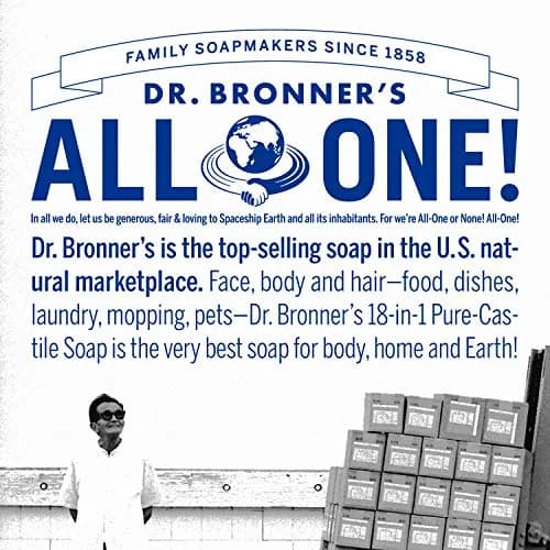 Dr. Bronner's Pure-Castile Liquid Soap Rose 59ml (2 Fl Oz) | Concentrated 18-in-1 Uses for Face, Body, Hair, Laundry, Pets & Dishes thumbnail 7