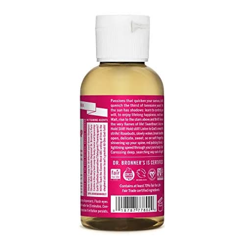 Dr. Bronner's Pure-Castile Liquid Soap Rose 59ml (2 Fl Oz) | Concentrated 18-in-1 Uses for Face, Body, Hair, Laundry, Pets & Dishes thumbnail 2