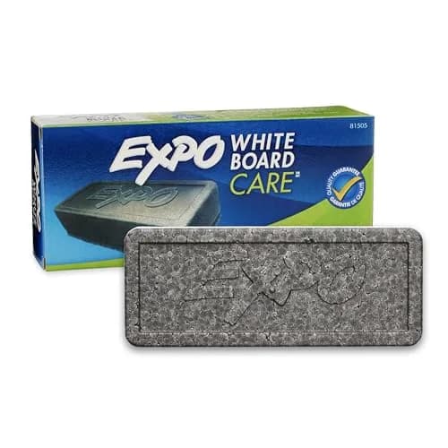 EXPO Soft Pile Dry Block Eraser 5-1/8 x 1-1/2 Inches Charcoal | Pack of 12 — Charcoal