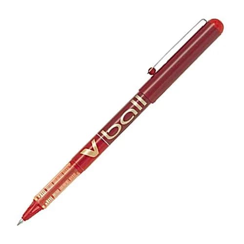 Pilot Vball 7 Liquid Ink Rollerball Pen 0.7mm Tip, Red (Box of 12) | Smooth Ink Flow thumbnail 1