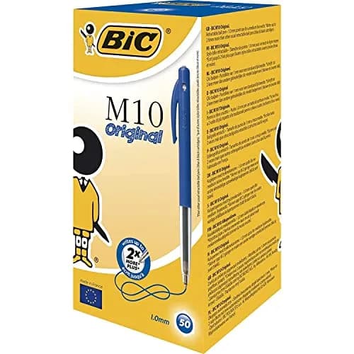 BIC Ballpoint Pens Blue 50 Pack | Smooth Ink Flow & Long-Lasting (70-120 chars) thumbnail 1