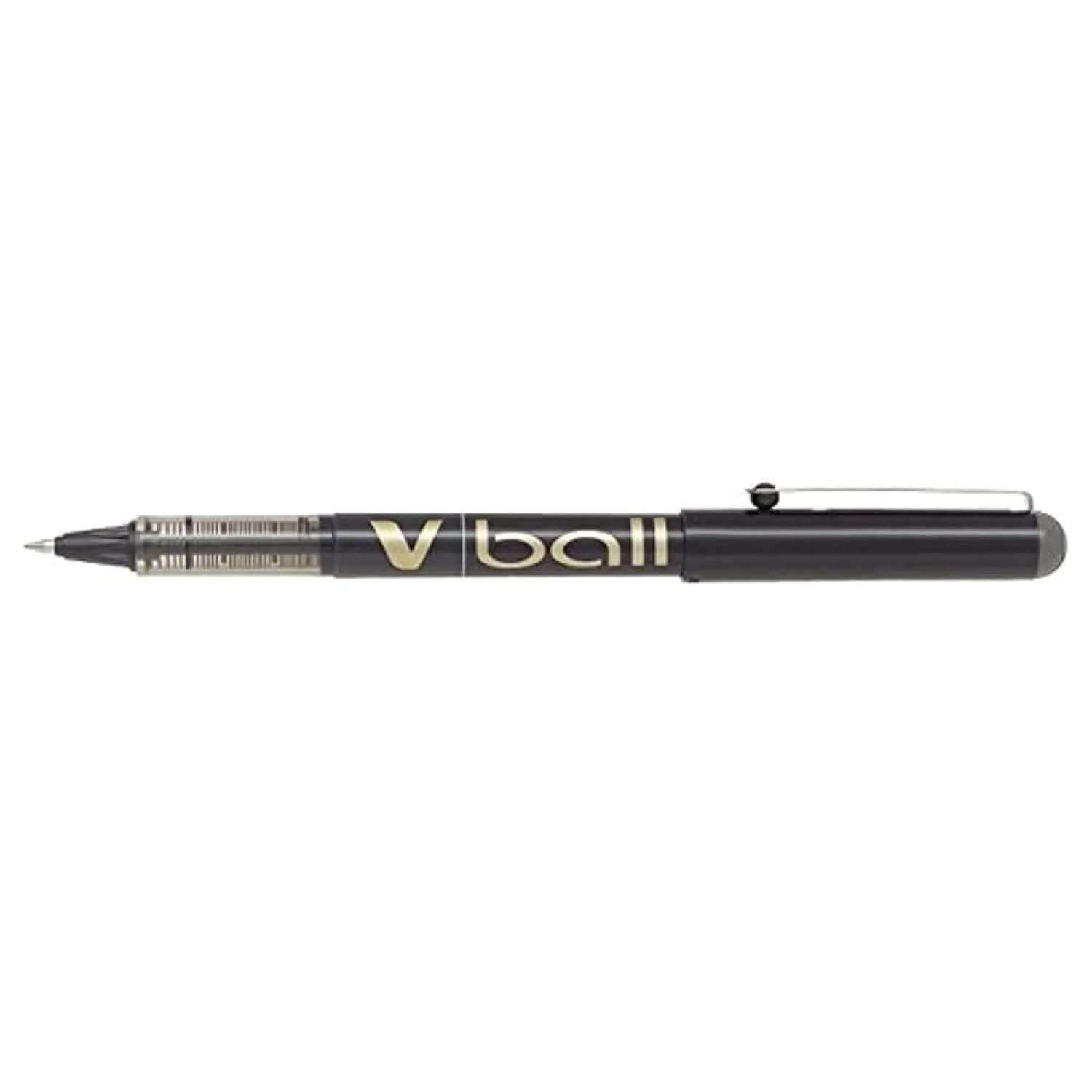 Pilot Vball 7 Liquid Ink Rollerball Pen 0.7mm Fine Tip, Blue, 12-Count Box | Smooth Writing & Consistent Ink Flow — Black