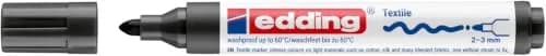 edding Textile Marker Black 1 Pen 2-3mm | Wash-Resistant Fabric Marker for Drawing & Decorating thumbnail 2