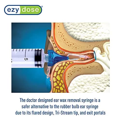 EZY DOSE Clear 20mL Ear Wax Removal Syringe | Doctor Designed Tri-Stream Tip thumbnail 6