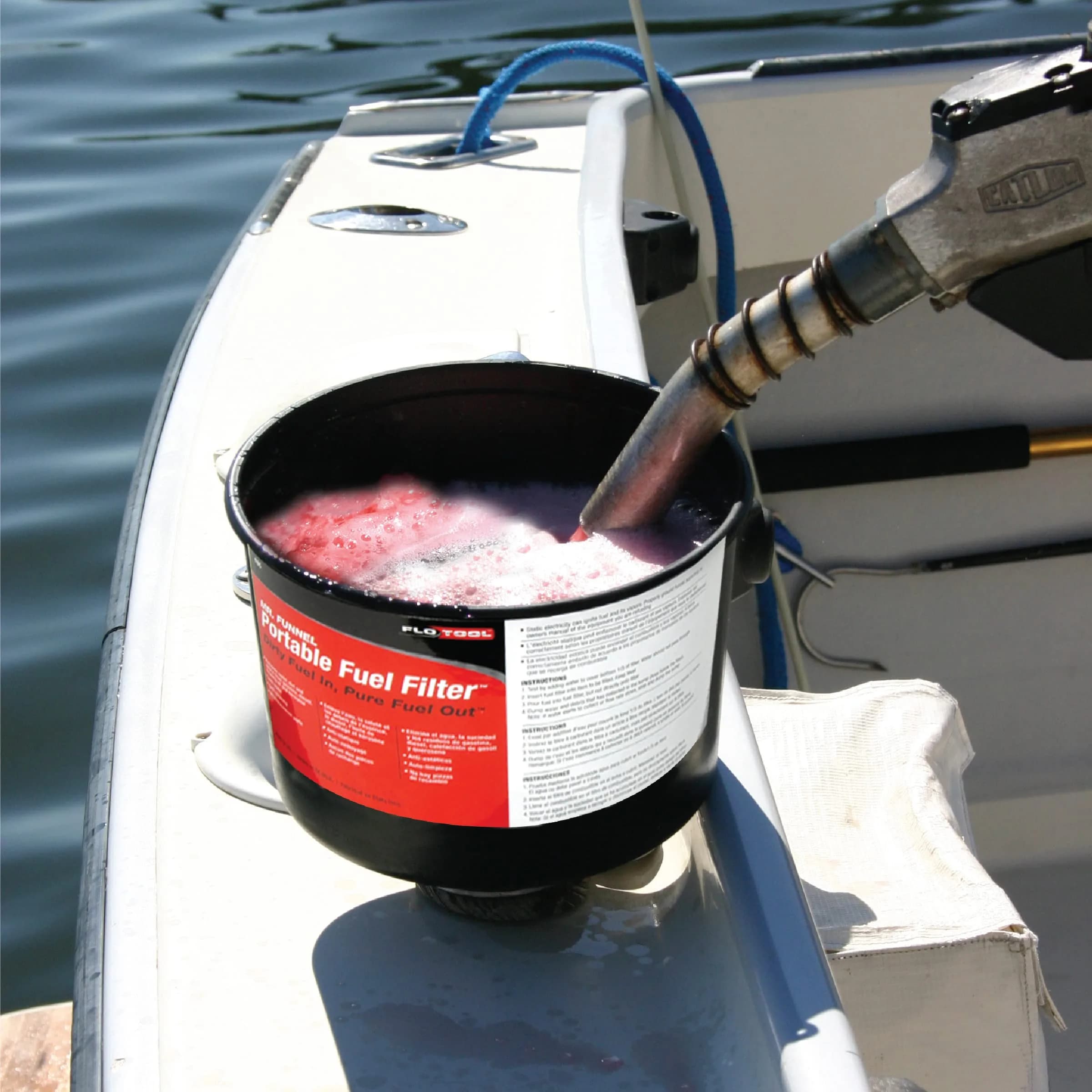 Mr. Funnel AF8CB Fuel Filter Funnel 19 Liters (5 Gallons Per Minute) | Removes Water, Dirt, and Debris from Fuel - view 6