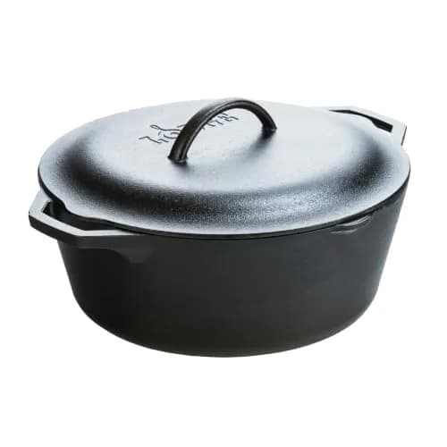 Lodge Cast Iron Dutch Oven with Loop Handle, Oven-Safe, 7 Quart (6.6 L) | Even Heat Distribution for Sourdough & Braises thumbnail 1