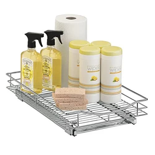 LYNK PROFESSIONAL Pull Out Cabinet Organizer 11" W x 21" D Chrome | Heavy-Duty Kitchen Drawer thumbnail 7
