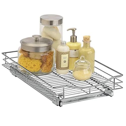 LYNK PROFESSIONAL Pull Out Cabinet Organizer 11" W x 21" D Chrome | Heavy-Duty Kitchen Drawer thumbnail 8