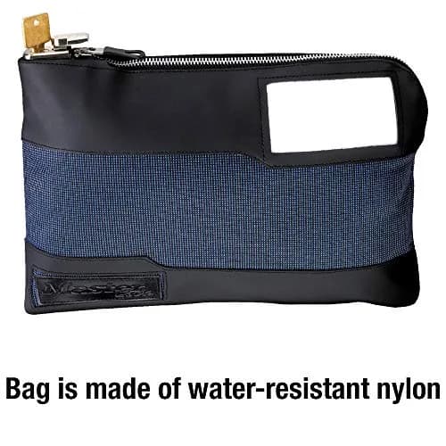Master Lock 7120D Key Lock & Zipper Money Bag 29cm (11.5 inch) Blue | Secure Cash & Document Transport thumbnail 4