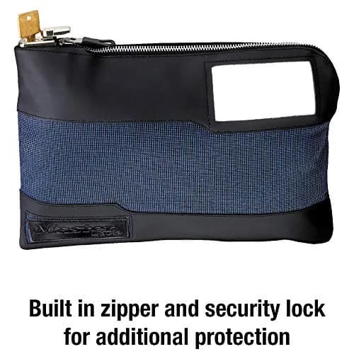 Master Lock 7120D Key Lock & Zipper Money Bag 29cm (11.5 inch) Blue | Secure Cash & Document Transport thumbnail 5