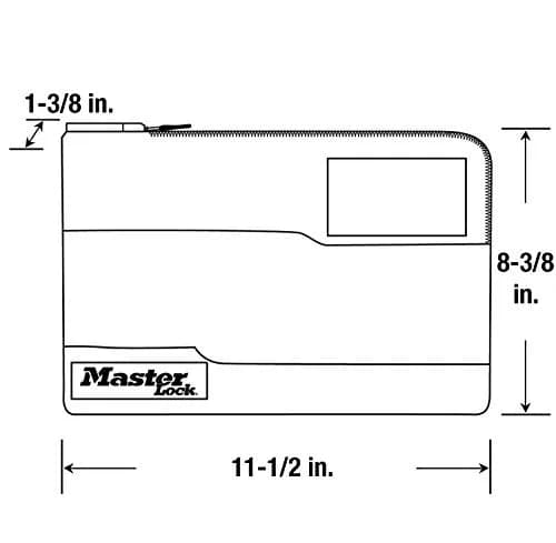 Master Lock 7120D Key Lock & Zipper Money Bag 29cm (11.5 inch) Blue | Secure Cash & Document Transport thumbnail 6
