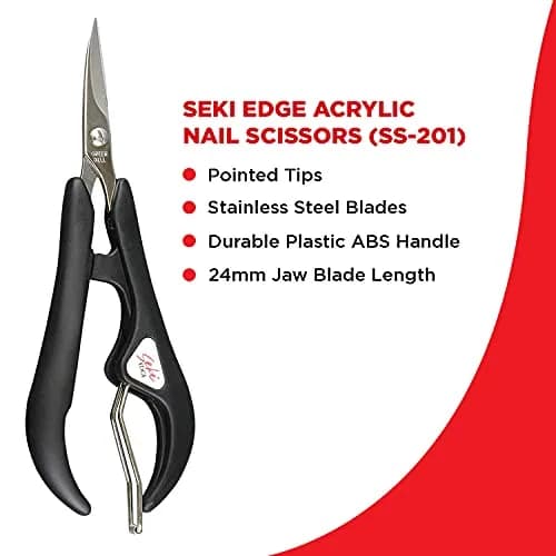 Seki EDGE Acrylic Nail Scissors SS-201, 1 Count (Pack of 1) | Precision Cutting for Acrylics thumbnail 2