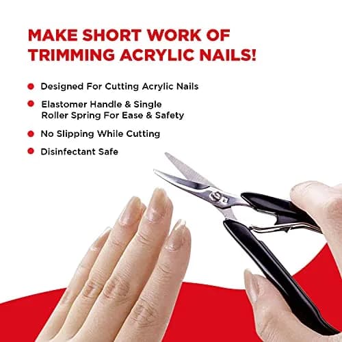 Seki EDGE Acrylic Nail Scissors SS-201, 1 Count (Pack of 1) | Precision Cutting for Acrylics thumbnail 3