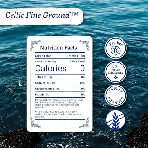 Celtic Sea Salt Fine Ground, Unrefined Mineral Salt for Cooking, 8 oz | Natural minerals, balanced flavor, premium quality thumbnail 4
