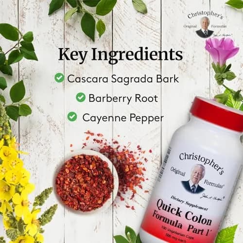 Christopher's Original Formulas Quick Colon Part 1 100 Veg Caps | Supports Digestive Wellness thumbnail 6