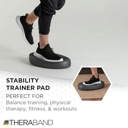 THERABAND Stability Trainer Pad, Advanced, Extra Soft Black Balance Pad | Supports Core & Balance Training thumbnail 7