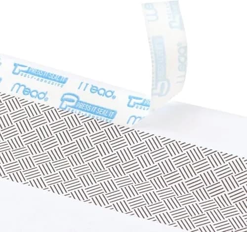Mead #10 Security Business Envelopes 4-1/8" x 9-1/2" (45 Count) | Peel & Seal Privacy Lined thumbnail 4