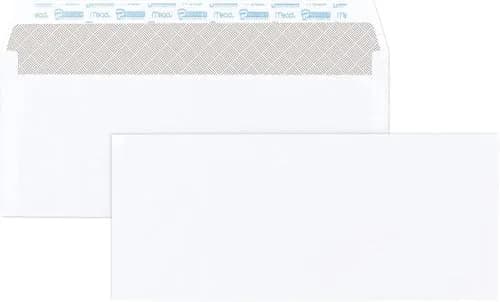 Mead #10 Security Business Envelopes 4-1/8" x 9-1/2" (45 Count) | Peel & Seal Privacy Lined thumbnail 2