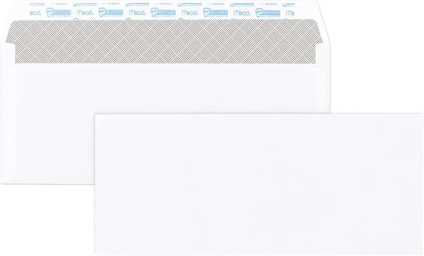 Mead #10 Security Business Envelopes 4-1/8" x 9-1/2" (45 Count) | Peel & Seal Privacy Lined - view 2