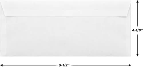 Mead #10 Security Business Envelopes 4-1/8" x 9-1/2" (45 Count) | Peel & Seal Privacy Lined thumbnail 3