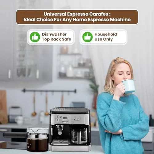 Café Brew Collection 4 Cup Universal Espresso Replacement Carafe, Borosilicate Glass (156 ml / 5.28 fl oz) thumbnail 7