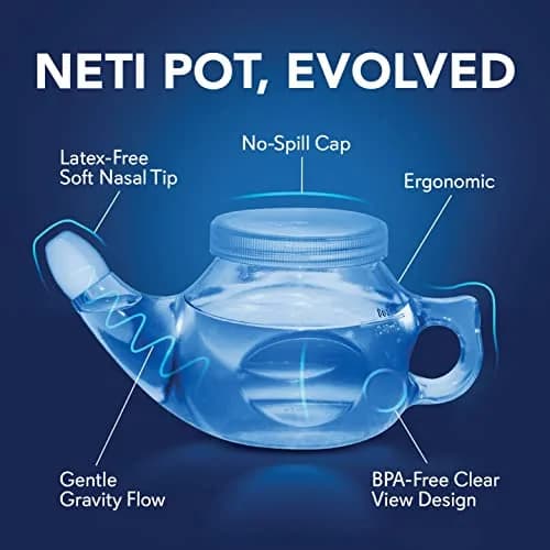 SinuCleanse Soft Tip Neti Pot Sinus Rinse System with 30 Saline Packets | All-Natural Nasal Wash for Cold, Flu, Allergy Relief thumbnail 4