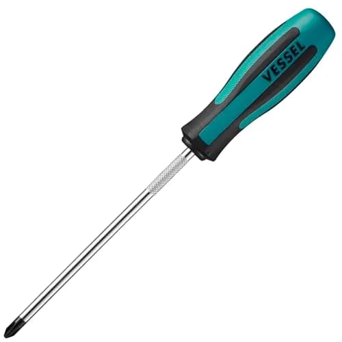 VESSEL Megadora Normal Screwdriver +2 x 150mm (5.9 inch) | Magnetic Tip for Secure Screw Grip thumbnail 1
