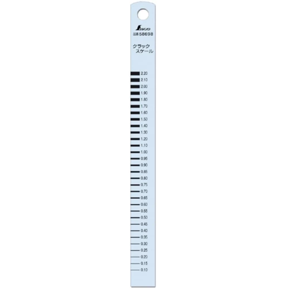 Shinwa Sokutei Crack Scale Clear Type Ruler 9.1 cm (3.6 in) | Precision Measurement for Concrete Cracks — 15 cm