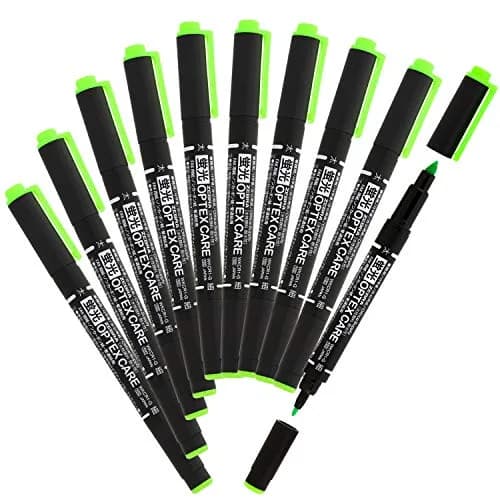 ゼブラ(ZEBRA) Highlighter Optex Care Green | Water-Resistant Fluorescent Marking Pen 10 Pack thumbnail 1