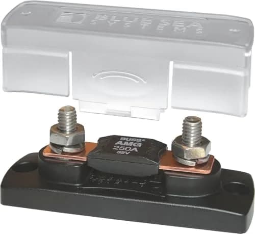 Blue Sea Systems MEGA/AMG Fuse Block with Cover 32V DC 300A | DIN Rail Mount Terminal Block thumbnail 1