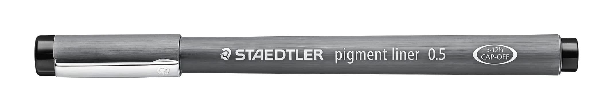 STAEDTLER Pigment Liner, Fineliner Pen for Drawing, Drafting, Journaling, 0.5mm | Long-lasting, Lightfast Ink, 10 Pack