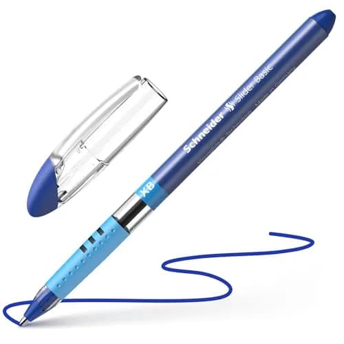 Schneider Slider Basic XB Ballpoint Pen, 1.4mm Blue Ink, Box of 10 Pens | Viscoglide Technology thumbnail 4