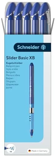 Schneider Slider Basic XB Ballpoint Pen, 1.4mm Blue Ink, Box of 10 Pens | Viscoglide Technology thumbnail 5