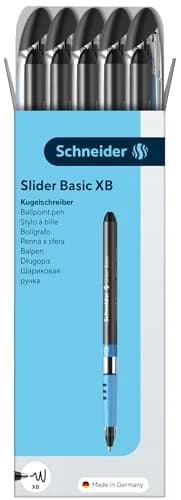 Schneider Slider Basic XB Ballpoint Pen 1.4mm Black Ink (10-Pack) | Smooth Viscoglide Ink Flow thumbnail 5