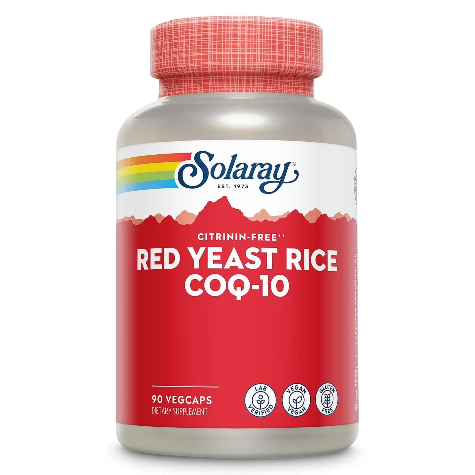 SOLARAY Red Yeast Rice with CoQ10 & Niacin | Supports Heart & Cardiovascular Health, 90 VegCaps