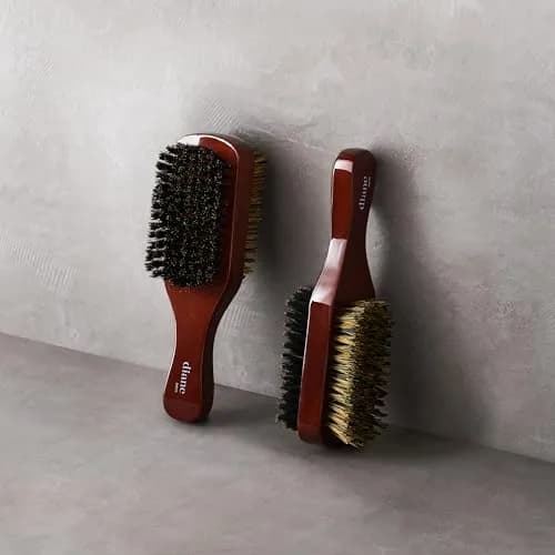 Diane 2-Sided Club Brush for Men, Thick & Coarse Hair, 7in (17.8cm) | 100% Boar Bristle for Waves & Shine thumbnail 3