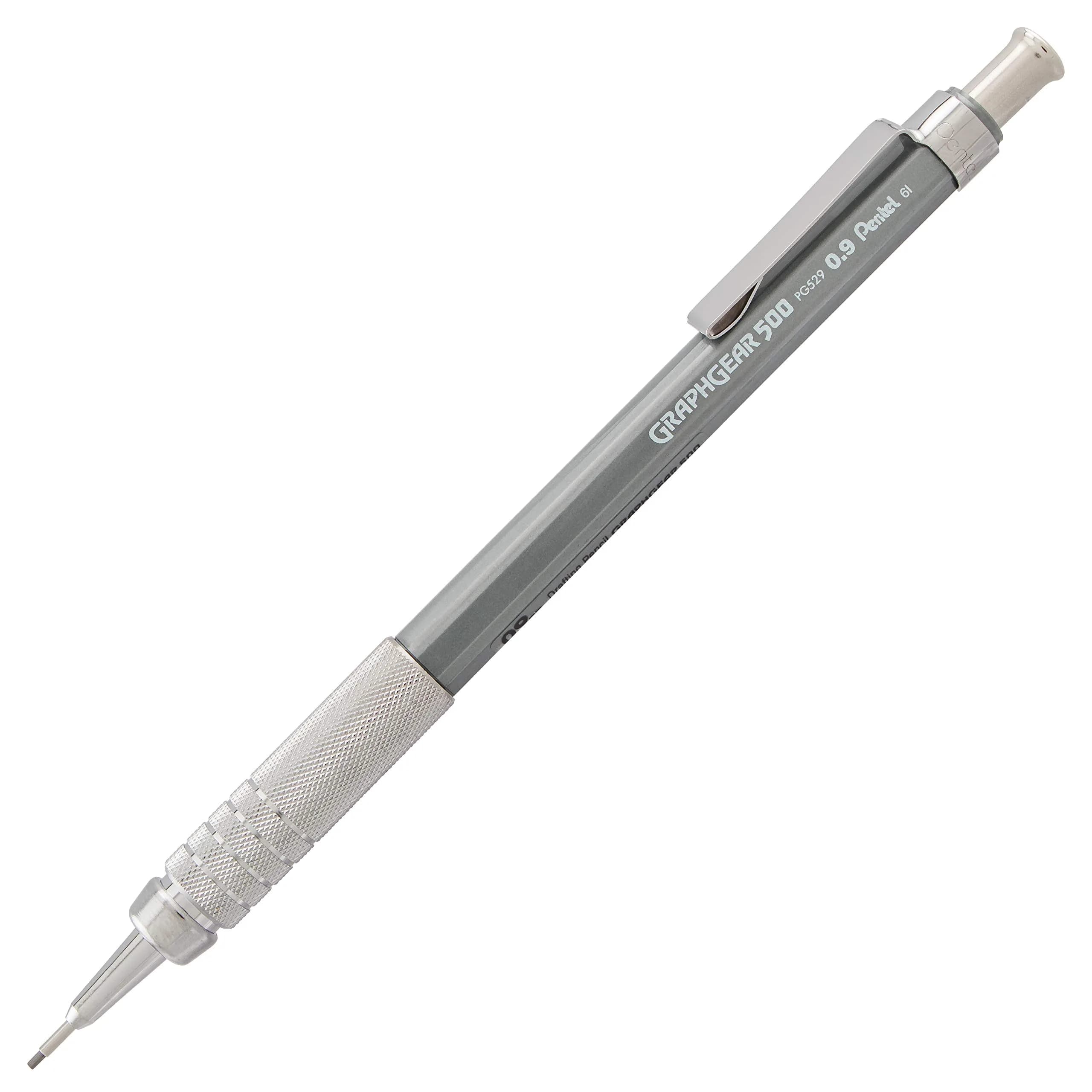 Pentel GraphGear 500 Mechanical Drafting Pencil 0.9mm | Bold Line, Gray Barrel for Professionals & Enthusiasts — Gray