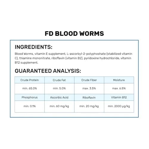 Hikari Bio-Pure Freeze Dried Blood Worms 45g (1.58 oz) | Premium Fish Treat for Tropical & Freshwater Fish thumbnail 4