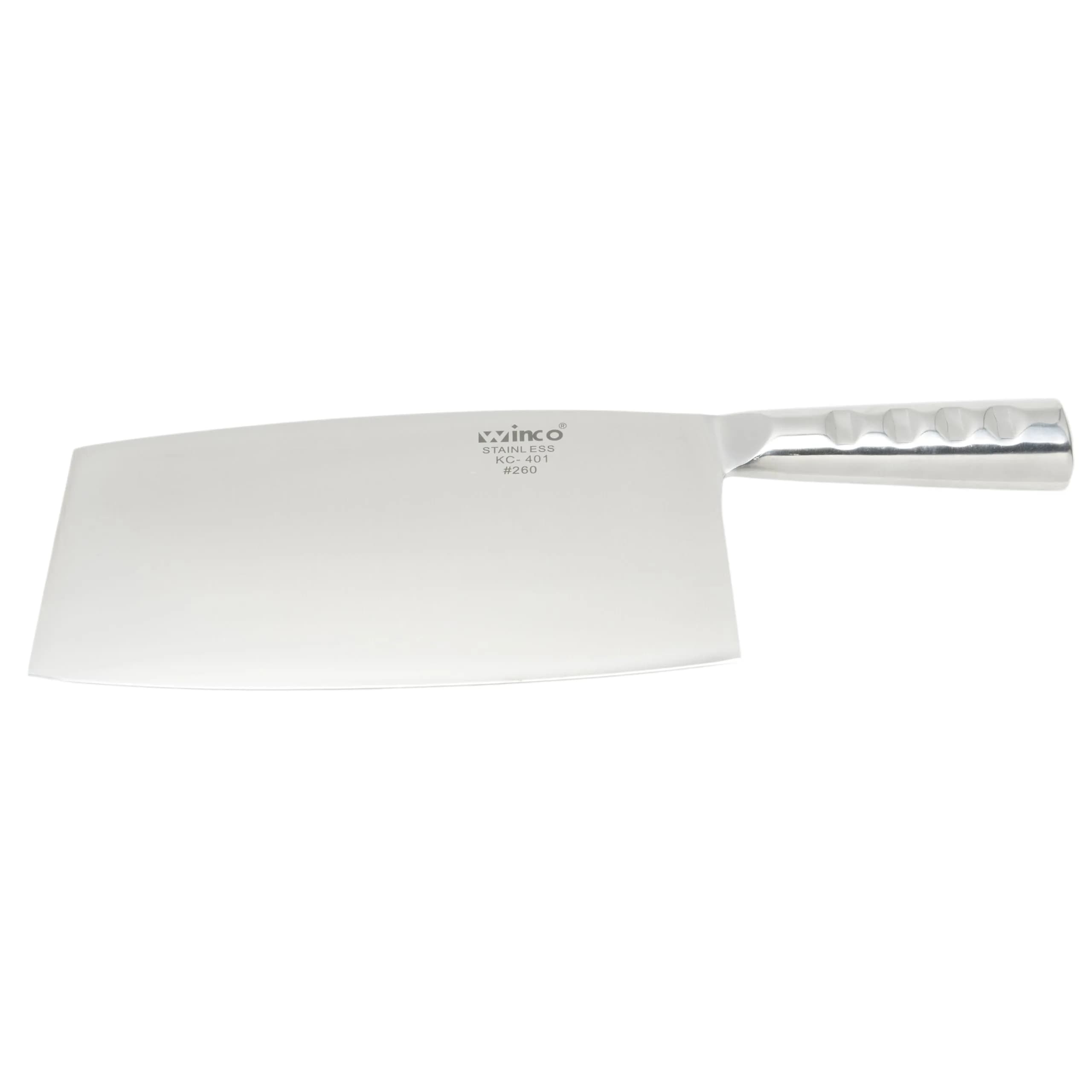 Winco Chinese Cleaver 21.1 cm (8.3") Stainless Steel Blade | NSF Certified Professional Kitchen Knife — Stainless Steel