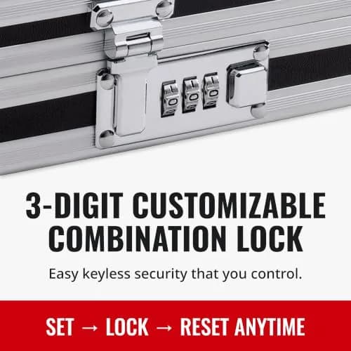 Vaultz Locking Storage Clipboard with Combination Lock, Black | Secure Office & Field Organizer thumbnail 5