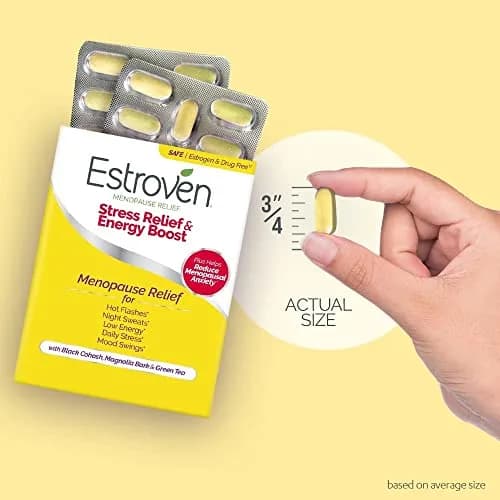 Estroven Stress Relief & Energy Boost for Menopause, 28 Count | Supports Hot Flashes & Fatigue thumbnail 3