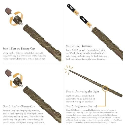 The Noble Collection Hermione Granger's Illuminating Wand 34cm (13.4in) | Officially Authorized by Warner Brothers thumbnail 6