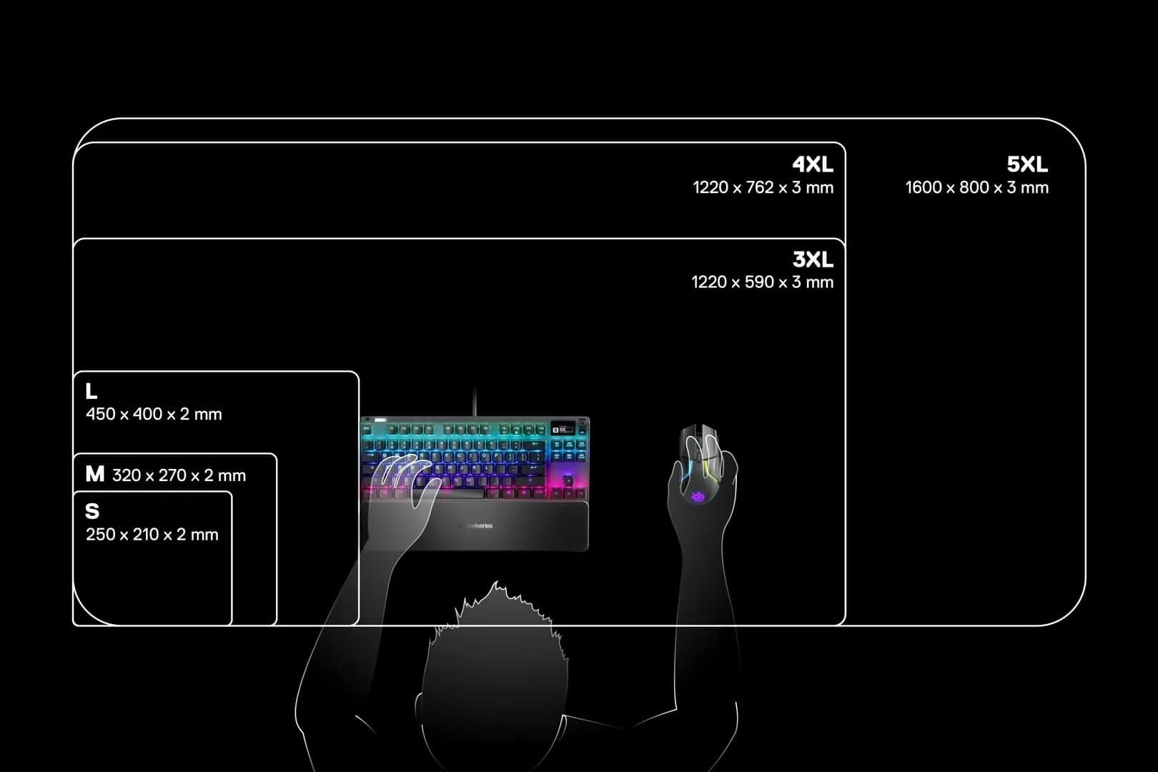 SteelSeries QcK Gaming Mouse Pad Small Cloth 25cm x 21cm | Optimized for Gaming Sensors, Esports Pro Choice - view 4