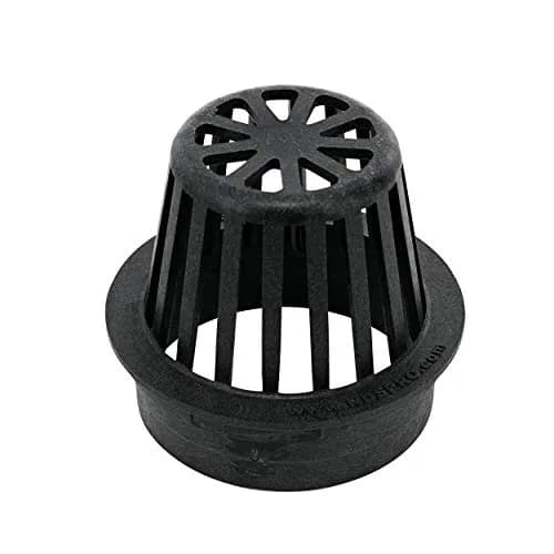 NDS 78A* 4-Inch Round Atrium Drain Grate Cover | 66 GPM Flow, Black, UV Resistant thumbnail 1